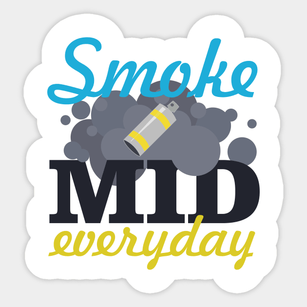 Smoke Mid Everyday Sticker by Archanor